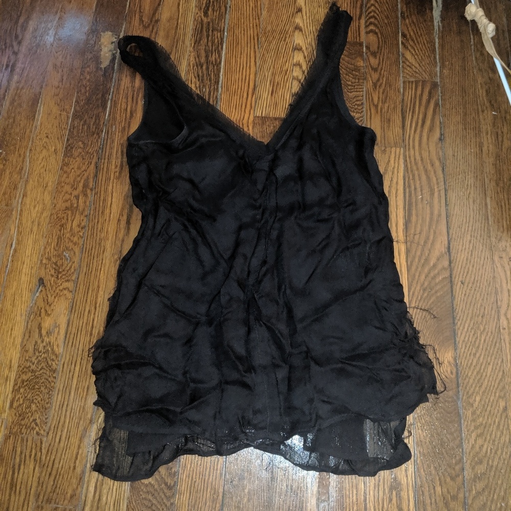 Opaque chiffon tank top